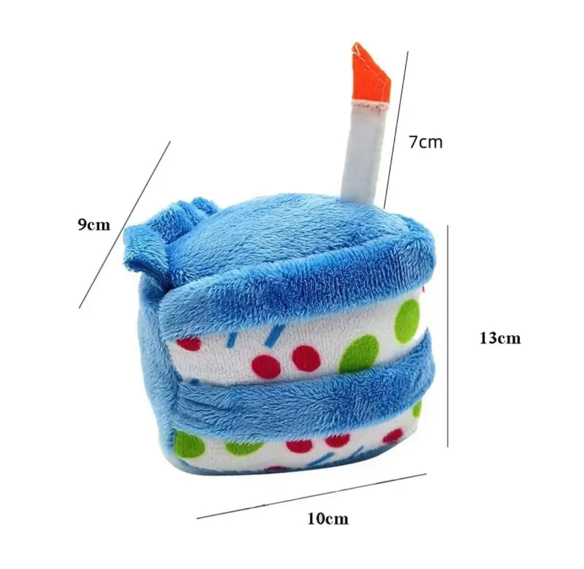 Blue Cake Slice Chew Toy