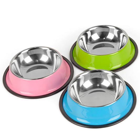 Colourful Stainless Steel Dog Bowl