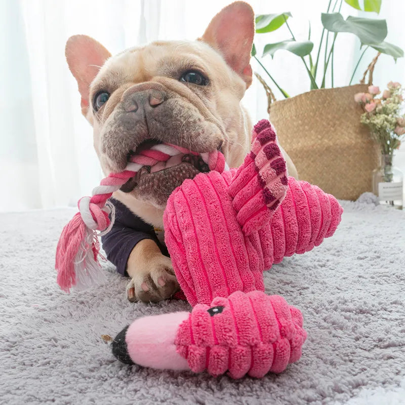 Pink Flamingo Dog Toy