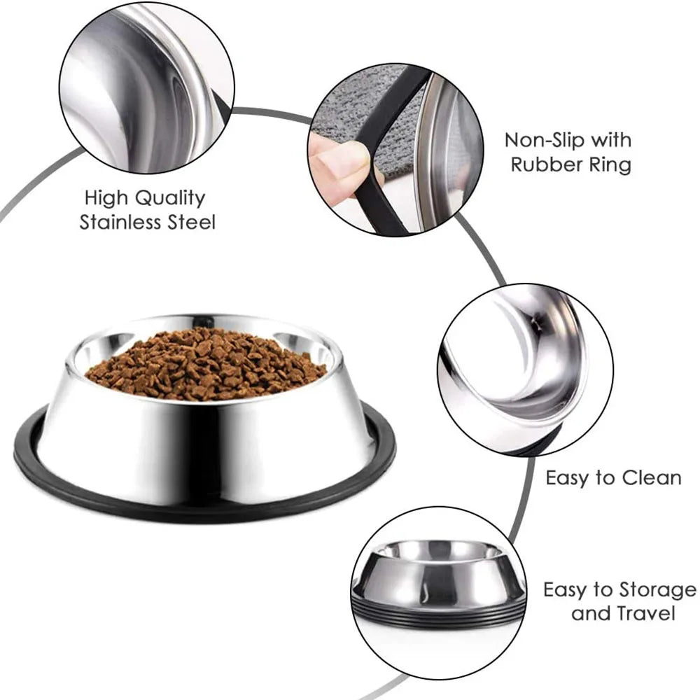 Anti-skid Stainless Steel Dog Bowl