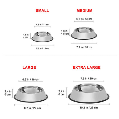 Anti-skid Stainless Steel Dog Bowl