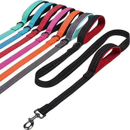 Double Handle Reflective Dog Lead