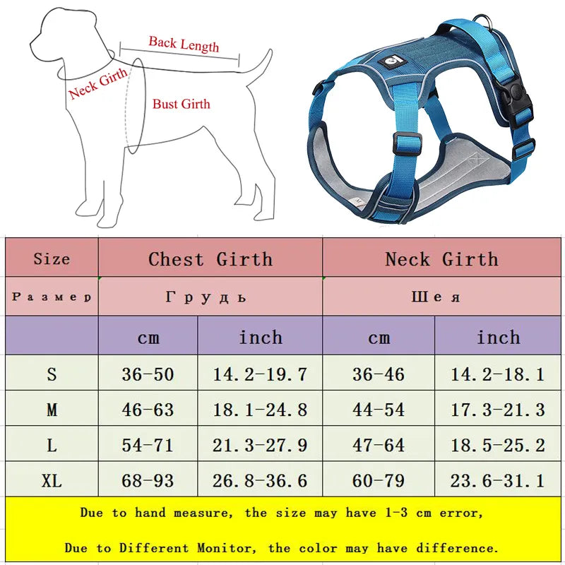 Adjustable Reflective Dog Harness